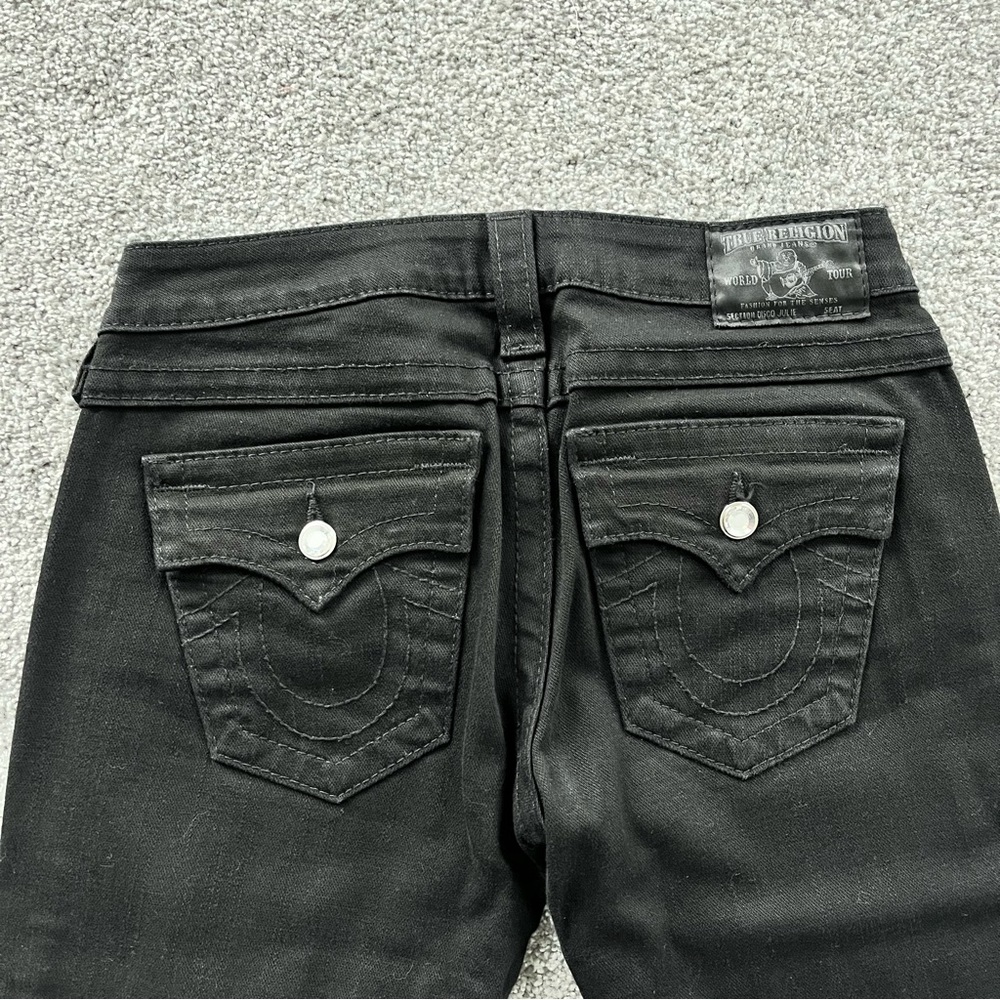 True Religion Women’s Black Jeans Size 25 Rhinestone Buttons & Hardware